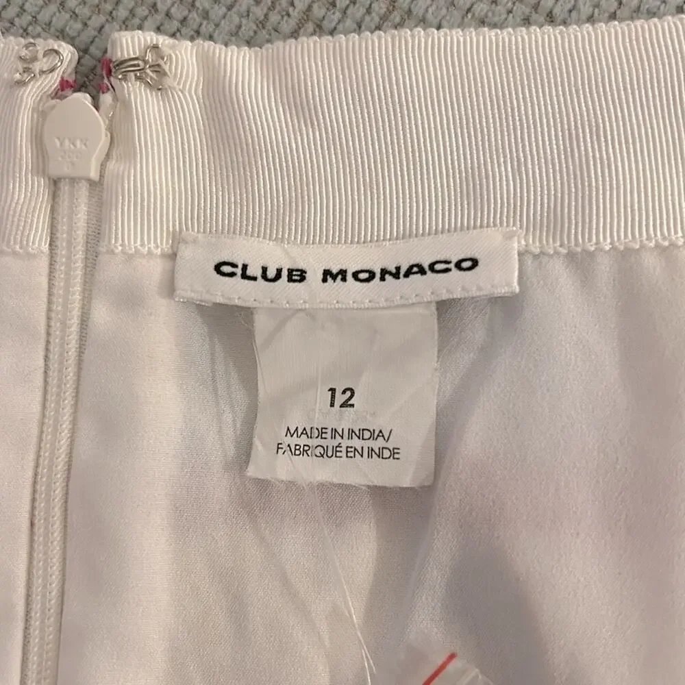 NWT Club Monaco Menditha beaded chevron zig zag skirt